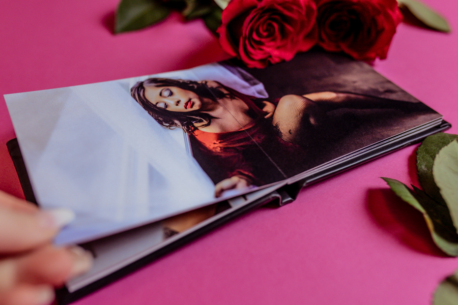 custom intimate album with selfies